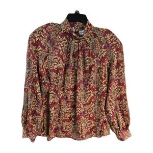 Vintage Y2K Women's Blouse Distinction 16 Floral Multicolor Long Sleeves